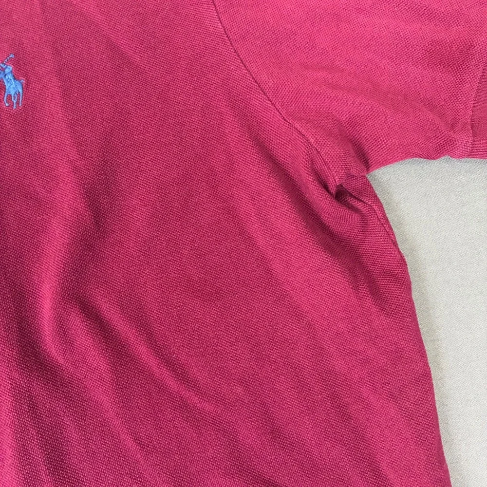 Polo Ralph Lauren Burgundy Short Sleeve Polo Shirt Men's Size Large Blue Pony
